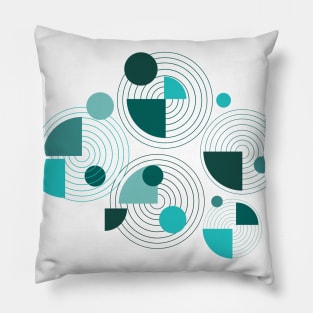 Blue abstract geometric modern minimal Pillow
