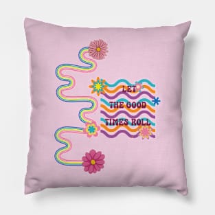 Retro Rainbow Pillow