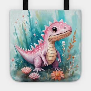 cute pink dinosaur Tote