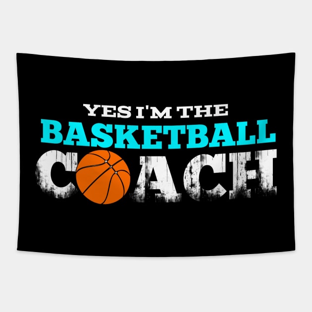 Basketball Coach - Retro Distressed Grunge Tapestry by MaystarUniverse