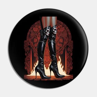 Stiletto Boots - Dia De Los Muertos Pin