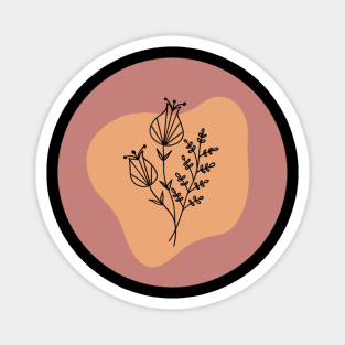 Boho Floral Mauve Magnet