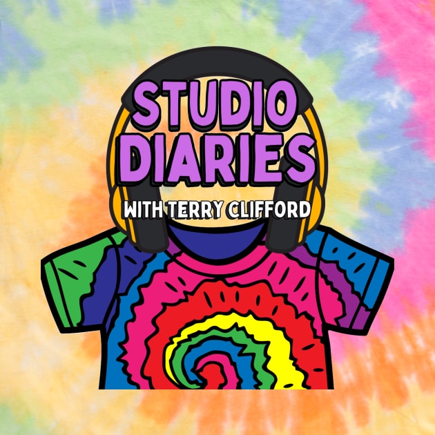 Studio Diaries Tie Dye Shirt with headphones by Studio Diaries