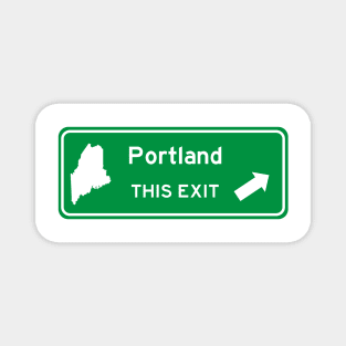 Portland, Maine Highway Exit Sign Magnet