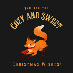 Christmas Fox Design T-Shirt