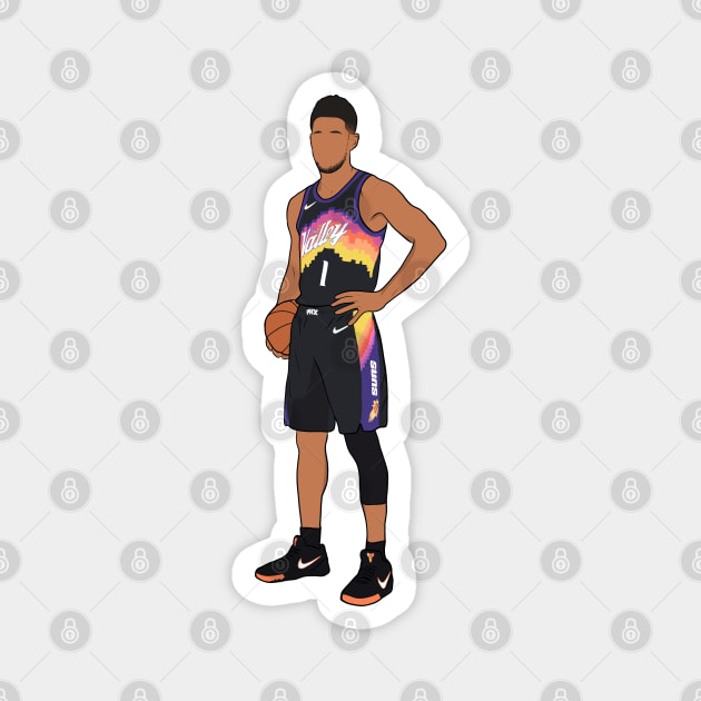 Devin Booker Phx Suns Valley Uniform Magnet by Hevding