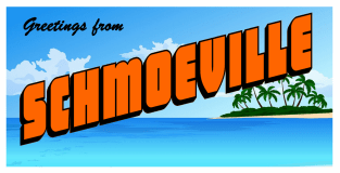 Greetings from Schmoeville Postcard Magnet