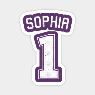 Sophia Number One Athletic Sports Jersey Magnet