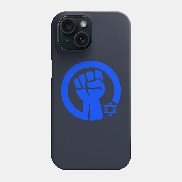 I stand with Israel - Solidarity Fist (blue on blue) Phone Case by Tainted