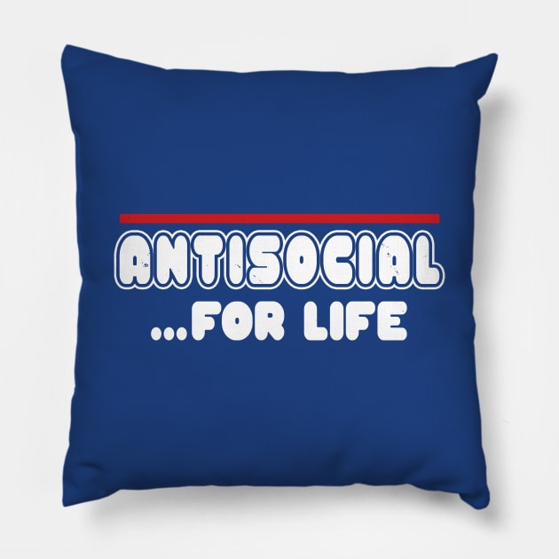 Funny proud Introvert Antisocial Social Distancing Introverted Slogan Pillow by BoggsNicolas