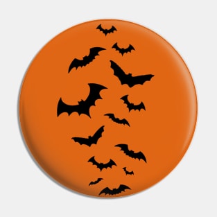 Flock of Bats (Black) Pin