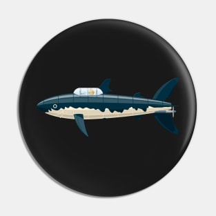 Shark Submarine Pin