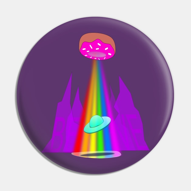 Donut UFO Pin by lifeisfunny