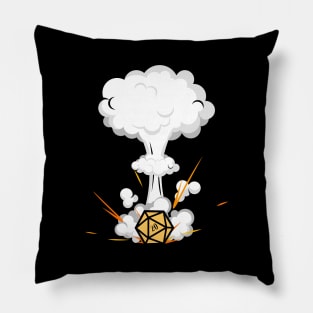 Critical Hit Polyhedral D20 Dice Tabletop RPG Pillow