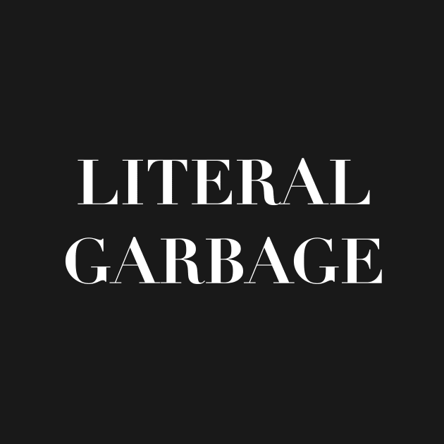 Literal Garbage - Serif Font Text by softbluehum