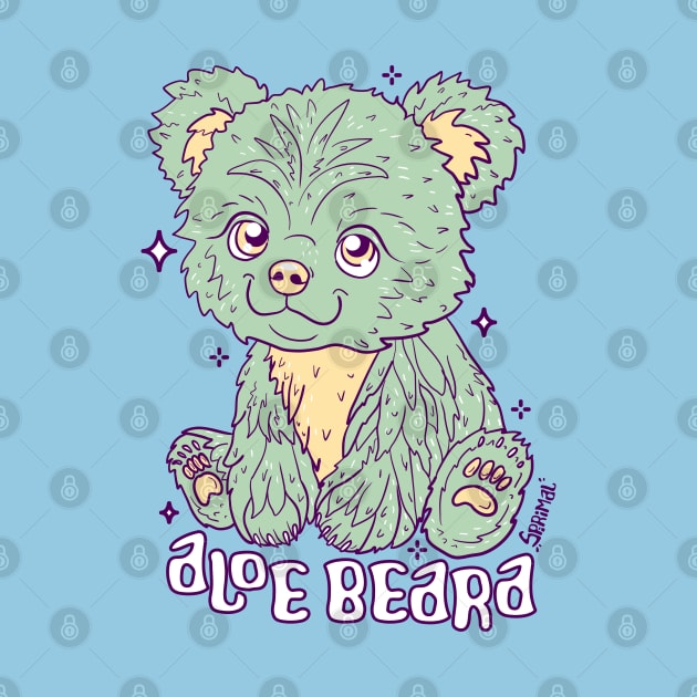 Aloe Beara - Whimsical Aloe Vera Bear Illustration by SPIRIMAL