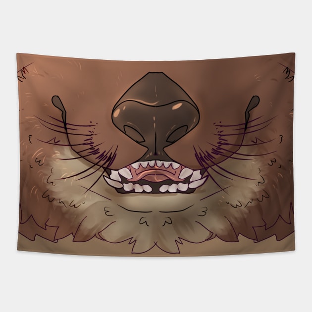 River Otter Mask Tapestry by Acteus