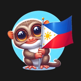 Tarsier with Philippine flag T-Shirt