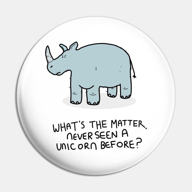 Grumpy Rhino Pin by grumpyanimals