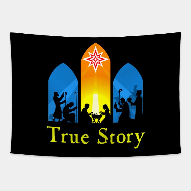 True Story Nativity Tapestry by HobbyAndArt