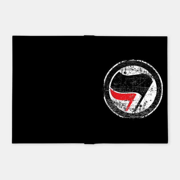 Antifa Red And Black W White Background Antifa Notebook Teepublic