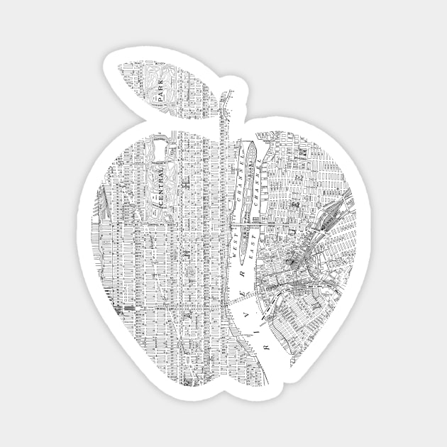 New York Big Apple Magnet by MotivatedType