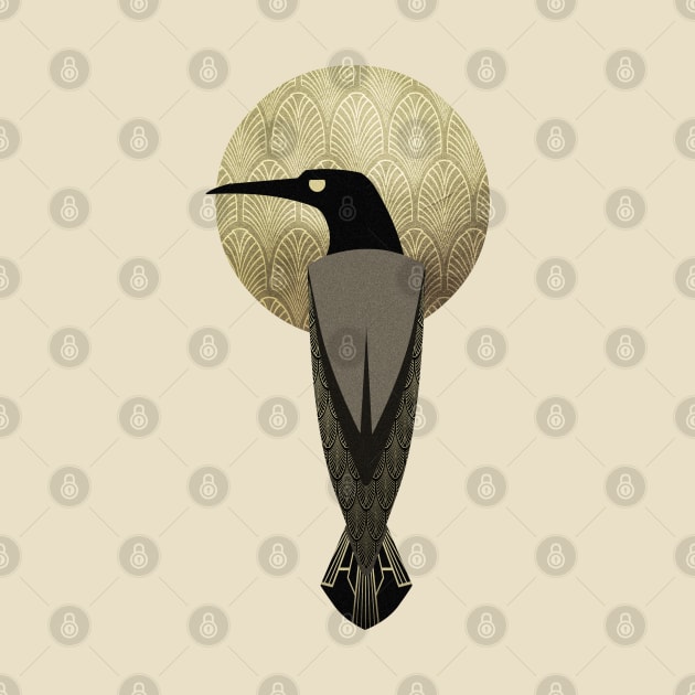 art deco crow by gh30rgh3