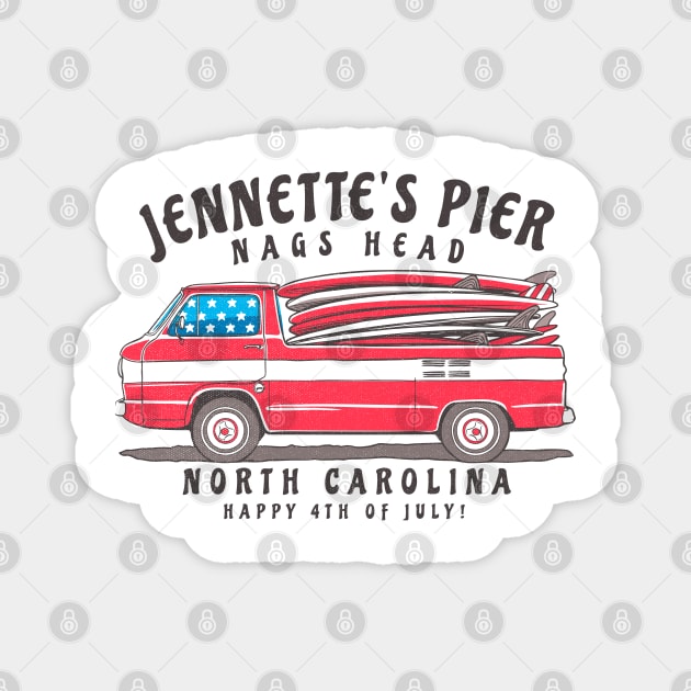 Jennette’s Pier, NC Summer Surfboards on the Fourth Magnet by Contentarama