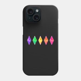 5 colors plumbob sims 4 Phone Case