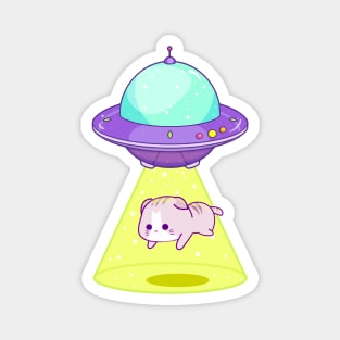 Cat Abduction - Alien Spaceship Magnet