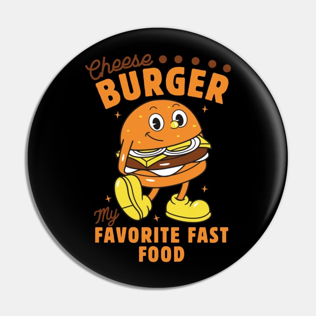 Cheeseburger My Favorite Fast Food Pin by NomiCrafts