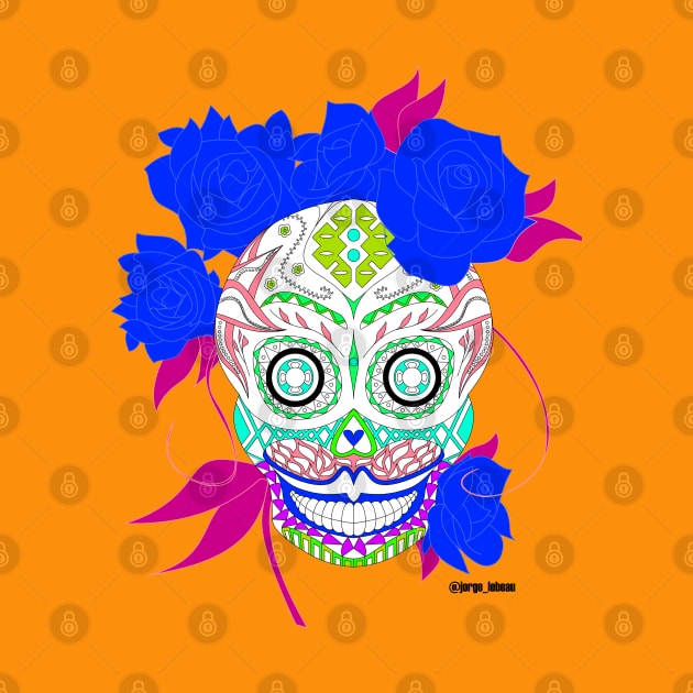 the white catrina in mexican calavera ecopop by jorge_lebeau