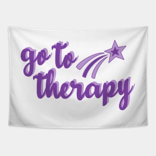 Go To Therapy Purple Shooting Star Tapestry