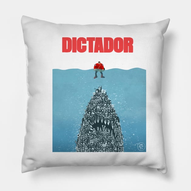 Dictador Maduro Jaws Pillow by camdelafu