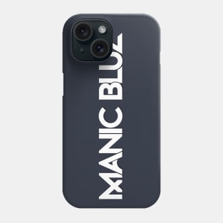 Horizontal Manic Blue Text Logo (white) Phone Case