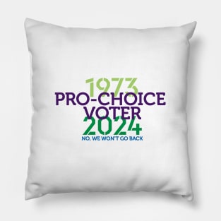 Pro-Choice Voter: We Won't Go Back Pillow