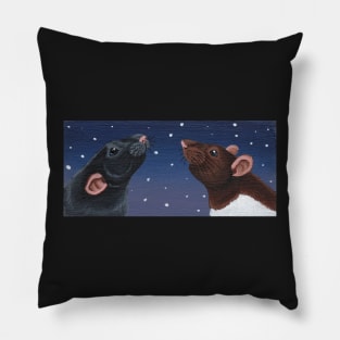 Black and Agouti Hooded Rat Stargazing Pillow