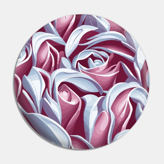 Pink Flower Art Pin by aim apparel