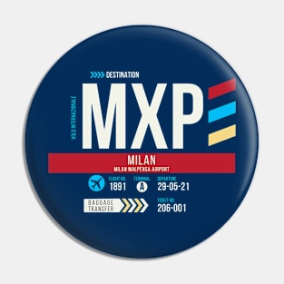 Milan (MXP) Airport Code Baggage Tag Pin