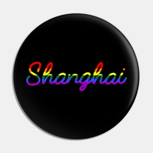 Shanghai Gay Pride LGBT Rainbow Flag Pin
