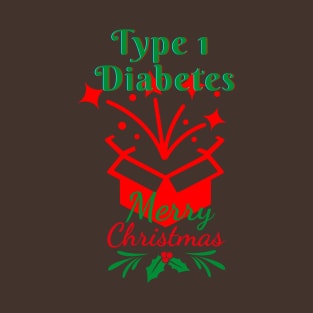 Diabetes Merry Christmas Surprise Gift Type 1 Diabetic T-Shirt