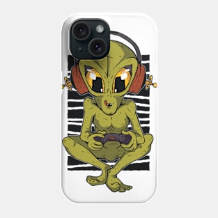 Green Alien Gamer Phone Case