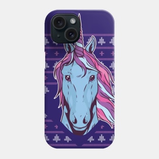 Unicorn Ugly Christmas Sweater Phone Case