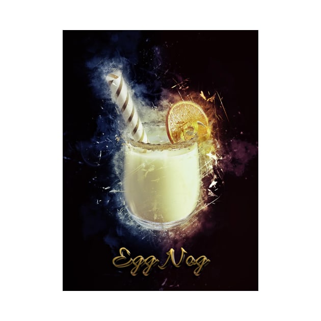 Egg Nog Cocktail Drink Happy Hour Party by Boehm Graphics