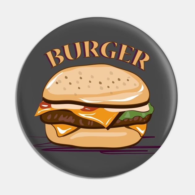 Burger Pin by dddesign