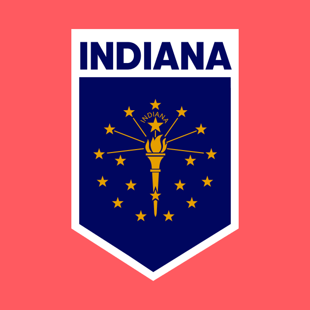 Indiana State Flag Emblem by SLAG_Creative