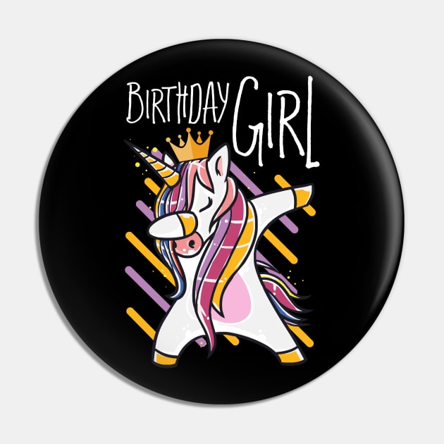 Unicorn Birthday Girl Gift Pin by Pummli