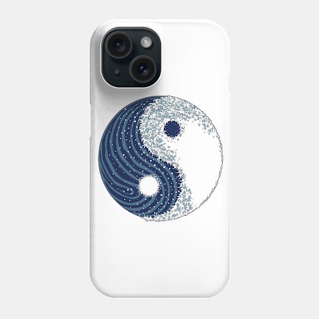 Yin yang great wave Phone Case by albertocubatas