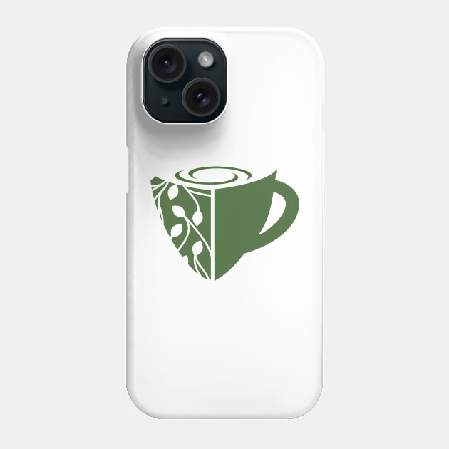 cup of green tea shape Phone Case by asepsarifudin09