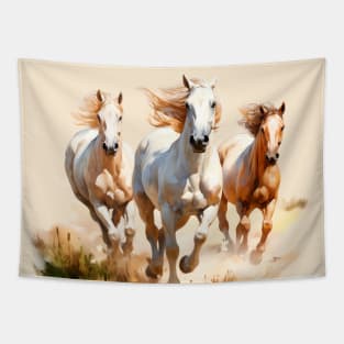 Pillow - Beautiful horses running Tapestry